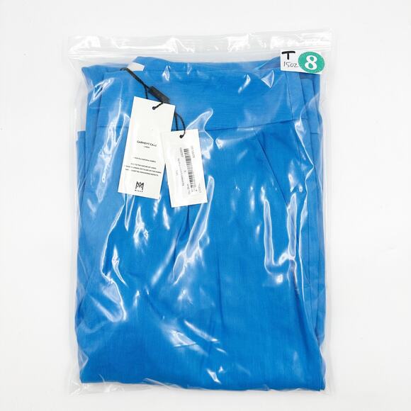 Milly Noelani Linen Blend Wide Leg Pleated Pants Sky Blue 17OP80 Size 6 NEW NWT - Picture 6 of 6